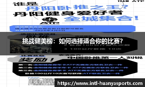 挑战健美榜：如何选择适合你的比赛？